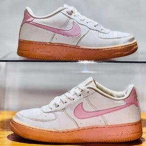 Nike Air Force 1 Low Youth White/Pink Foam sneaker - 7Y